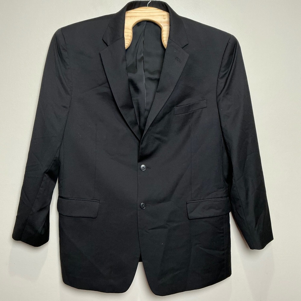 Jos. A. Bank Blazer Mens 48L Black Traveler's Collection 100% Wool - Picture 1 of 6